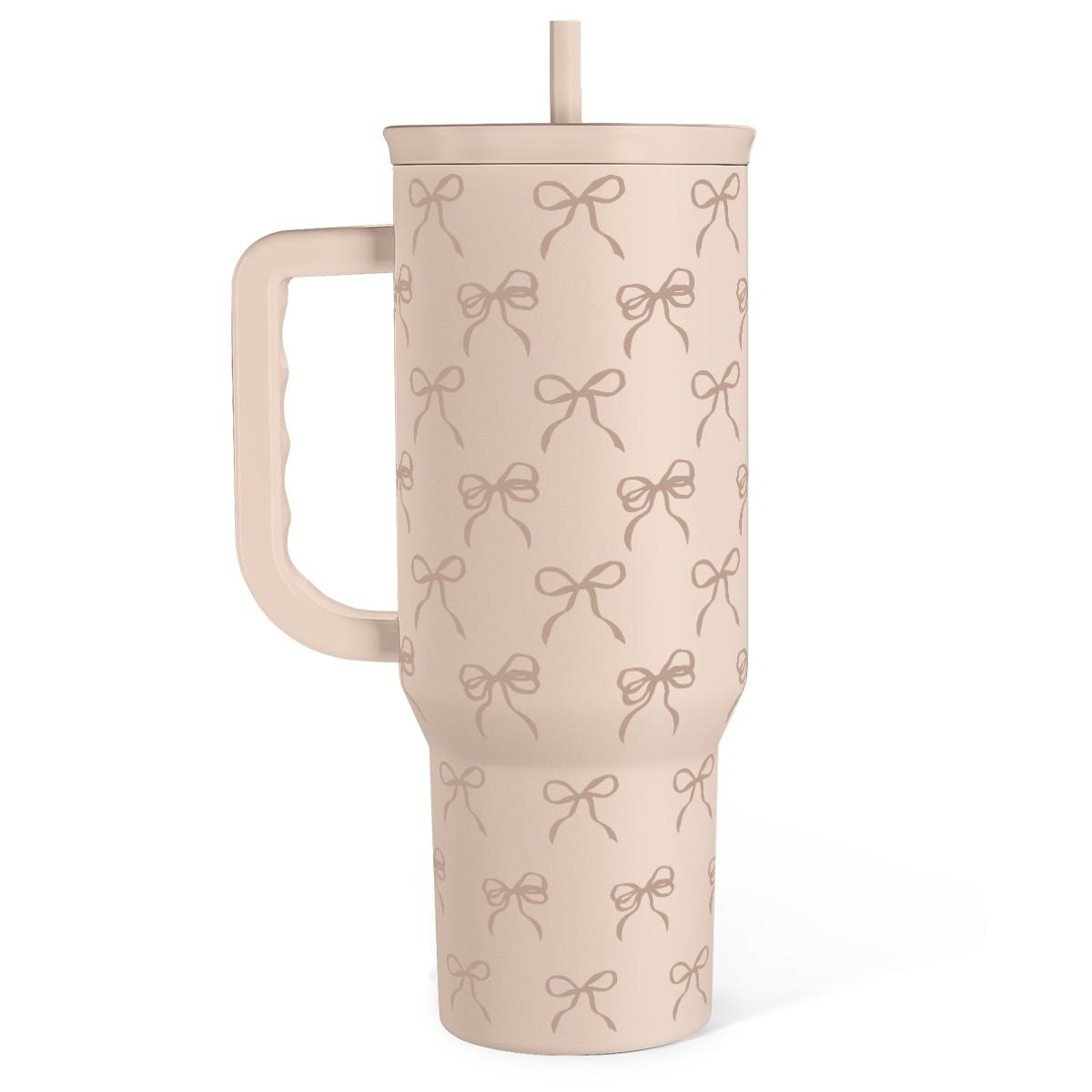 40oz Stainless Steel Insulated Travel Tumbler With Handle Straw40oz Stainless Steel Insulated Travel Tumbler With Handle Straw - Image 6