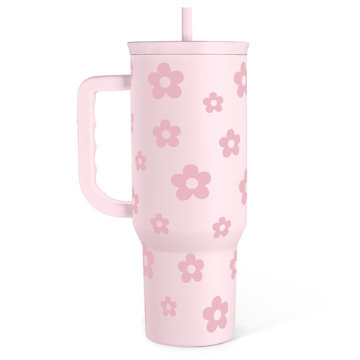 40oz Stainless Steel Insulated Travel Tumbler With Handle Straw40oz Stainless Steel Insulated Travel Tumbler With Handle Straw - Image 15