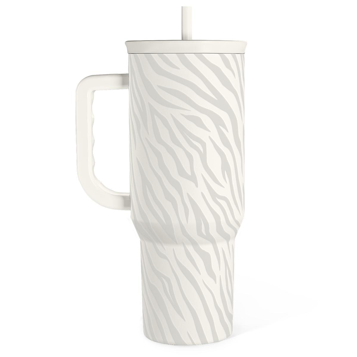 40oz Stainless Steel Insulated Travel Tumbler With Handle Straw40oz Stainless Steel Insulated Travel Tumbler With Handle Straw - Image 5