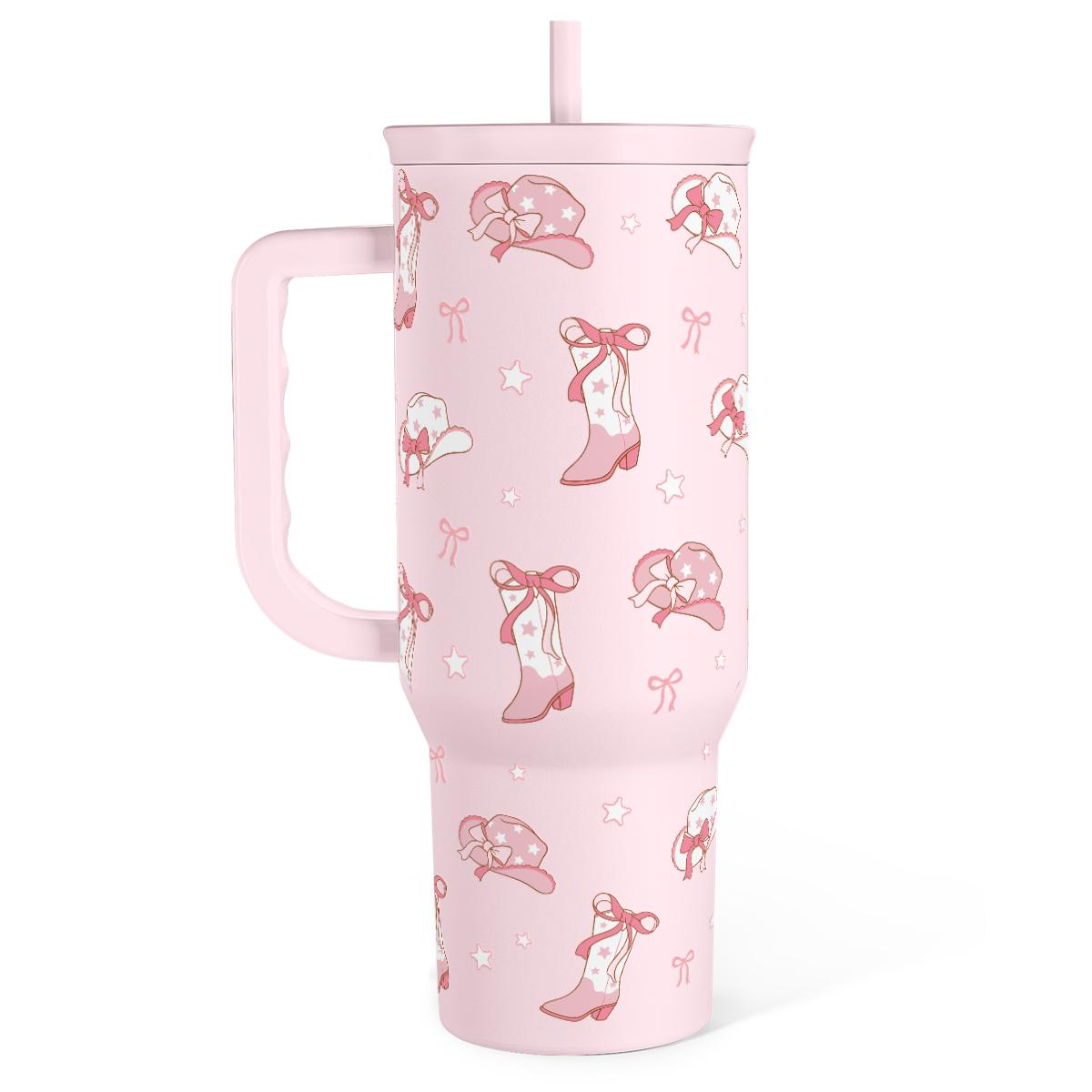 40oz Stainless Steel Insulated Travel Tumbler With Handle Straw40oz Stainless Steel Insulated Travel Tumbler With Handle Straw - Image 7