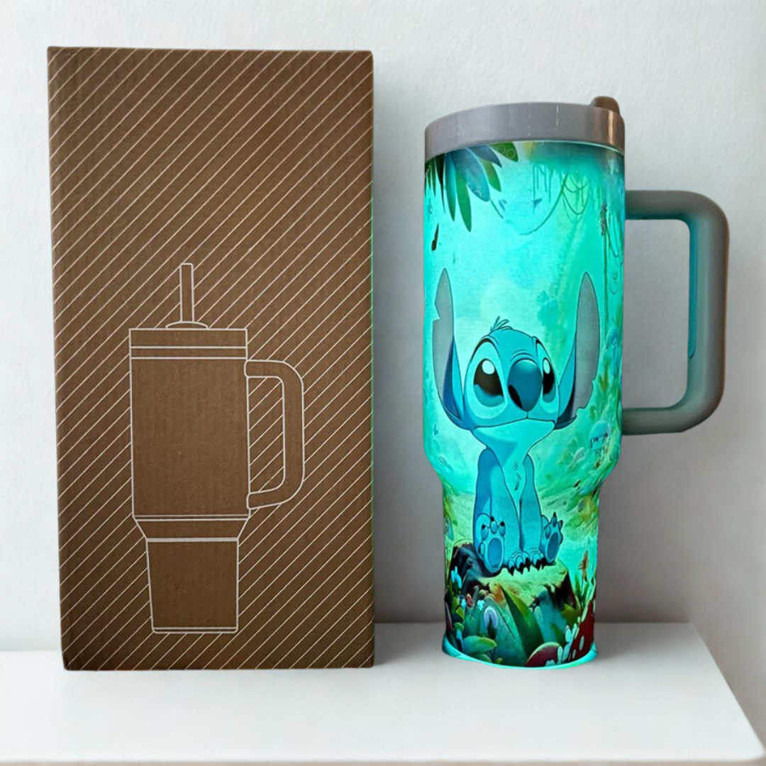 40oz Stainless Steel Tumbler with Insulated Travel Cup with LidStitch Character 40oz Insulated Travel Tumbler With Handle - Image 3