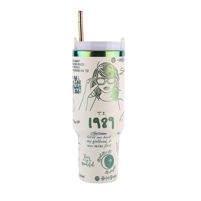 Taylor Swift 40oz Insulated Tumbler With StrawTaylor Swift 40oz Insulated Tumbler With Straw - Image 5