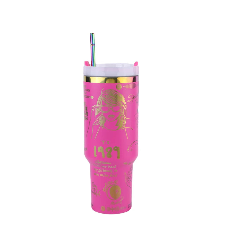 Taylor Swift 40oz Insulated Tumbler With StrawTaylor Swift 40oz Insulated Tumbler With Straw - Image 7