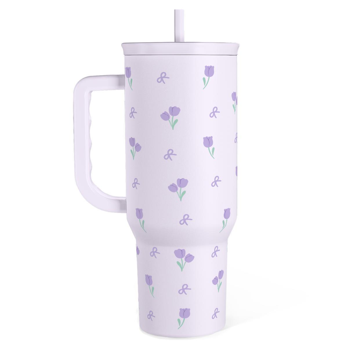 40oz Tumbler with Handle And Straw