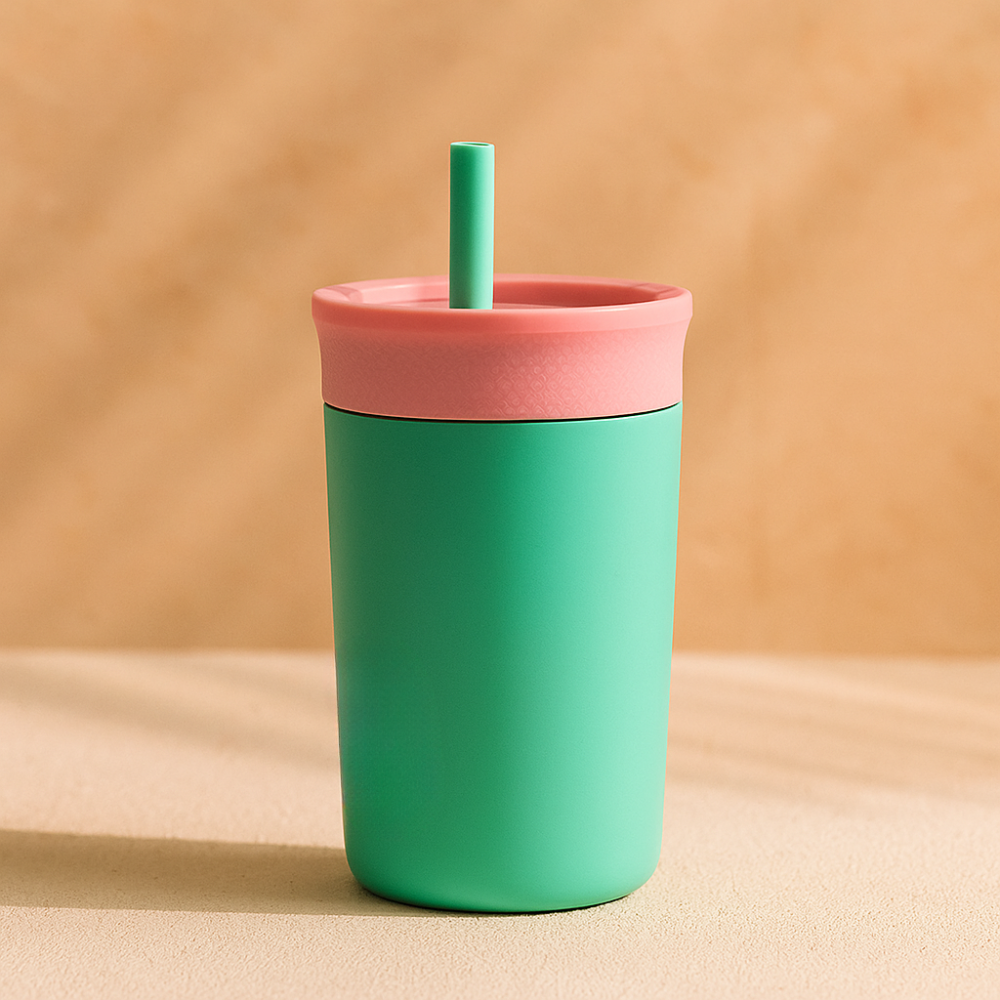12oz Stainless Steel Plastic Kids Tumbler