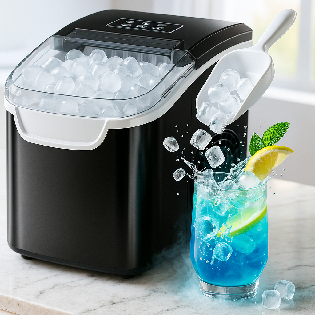 Ice Maker Countertop Portable Machine With Self Cleaning