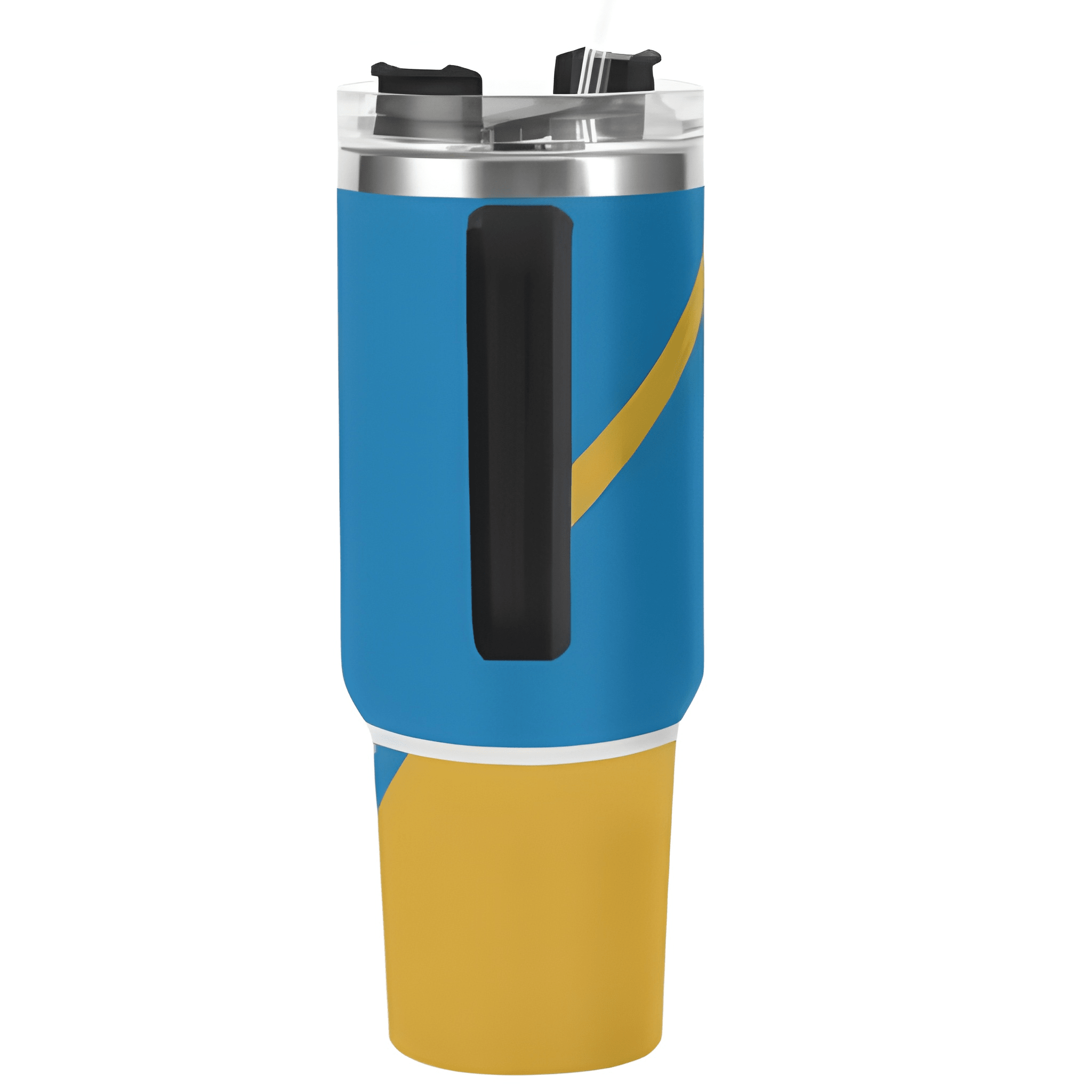 Los Angeles Football 40oz Tumbler with Name, Handle & StrawPersonalized Los Angeles Chargers Football Themed 40oz Tumbler - Image 5