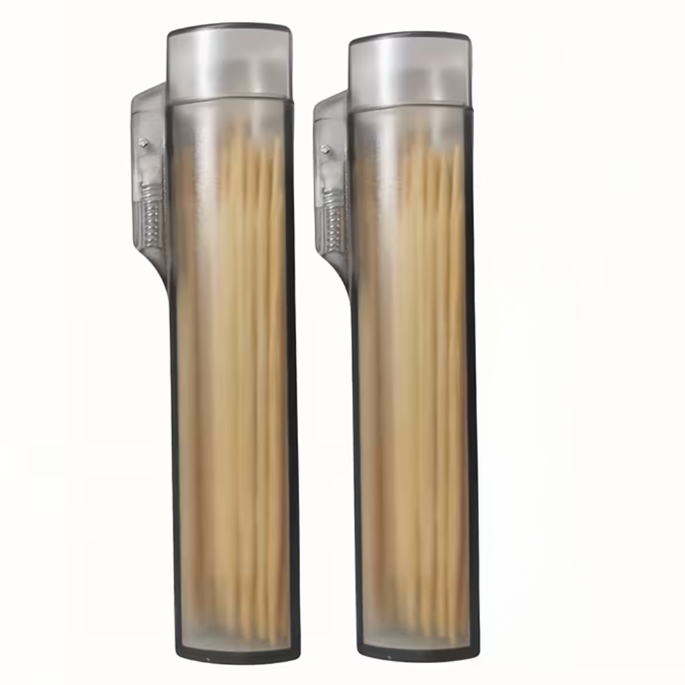 2 Piece Of Portable Transparent Toothpick Box Holder