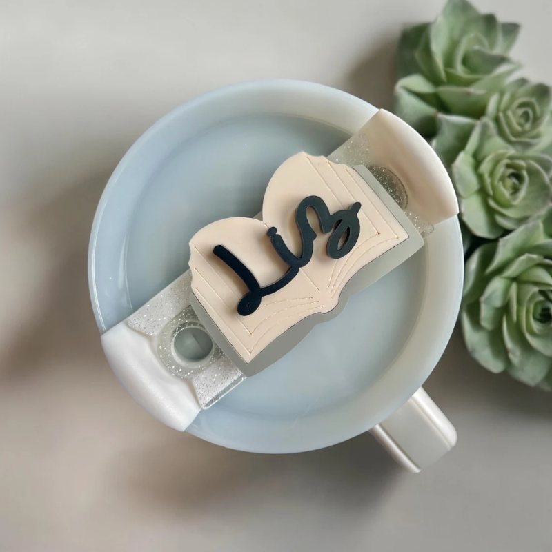 Personalized Book Design Tumbler With HandlePersonalized Book Design Tumbler With Handle - Image 5