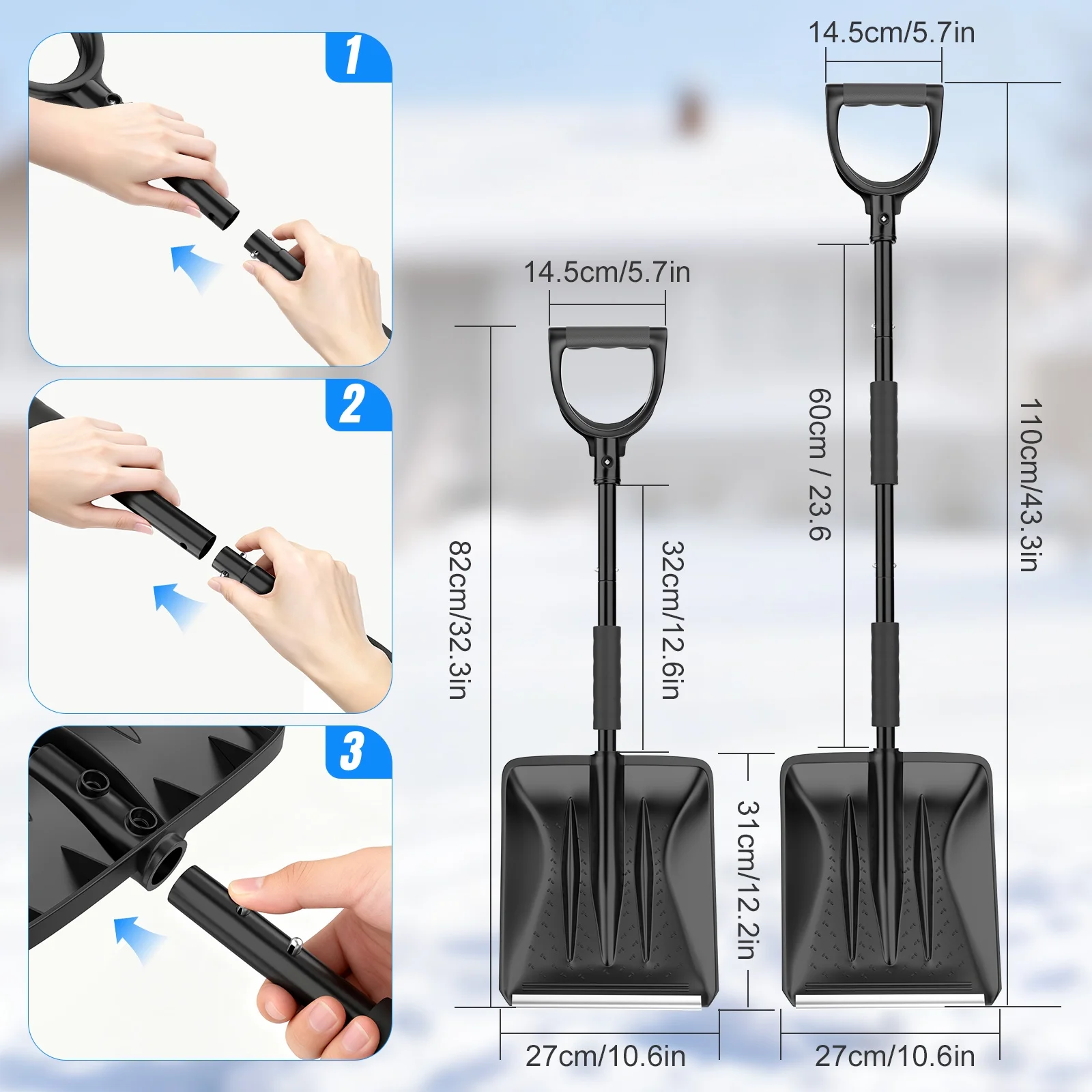 Cordless Electric Snow Shovel Blower Kit