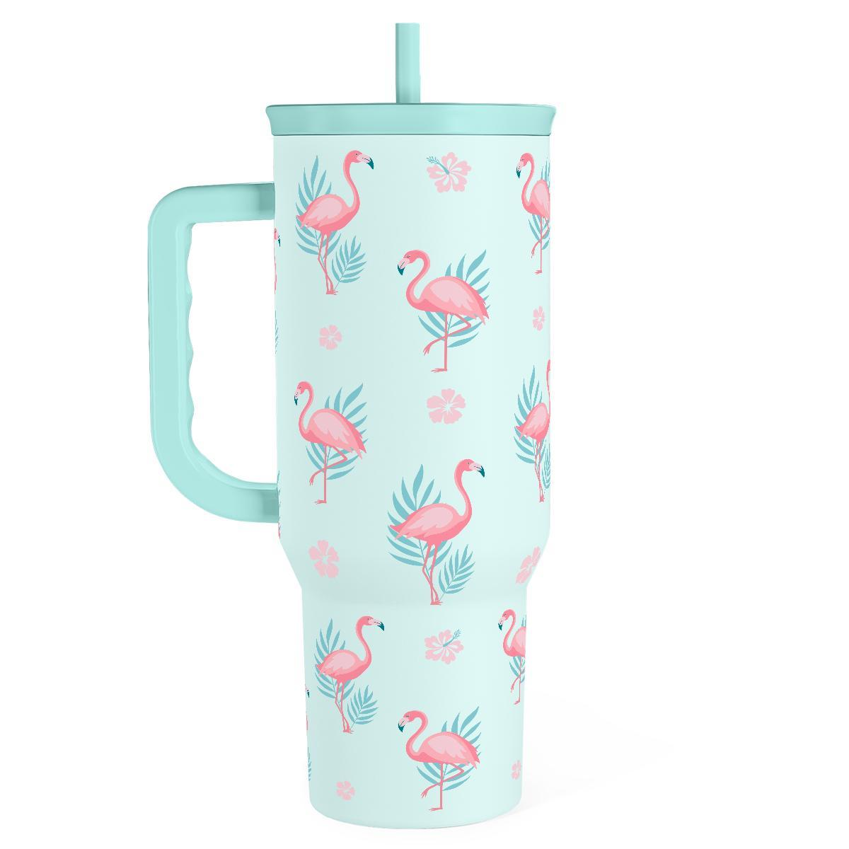 40oz Tumbler with Handle And StrawDouble Wall Vacuum Insulated Tumbler With Straw - Image 19