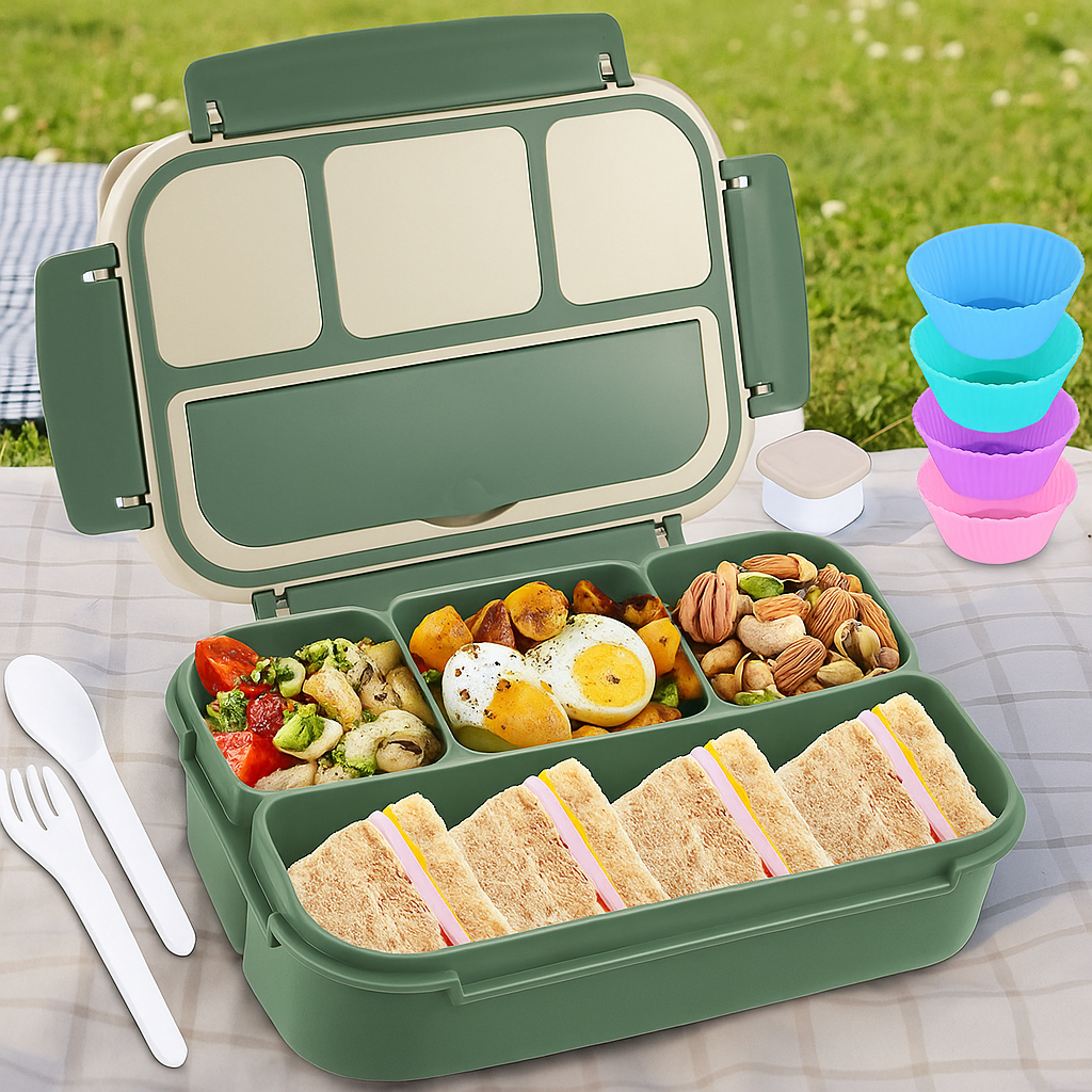 Bento Box Adult Lunch Box With 4 Compartments For Kids Adults