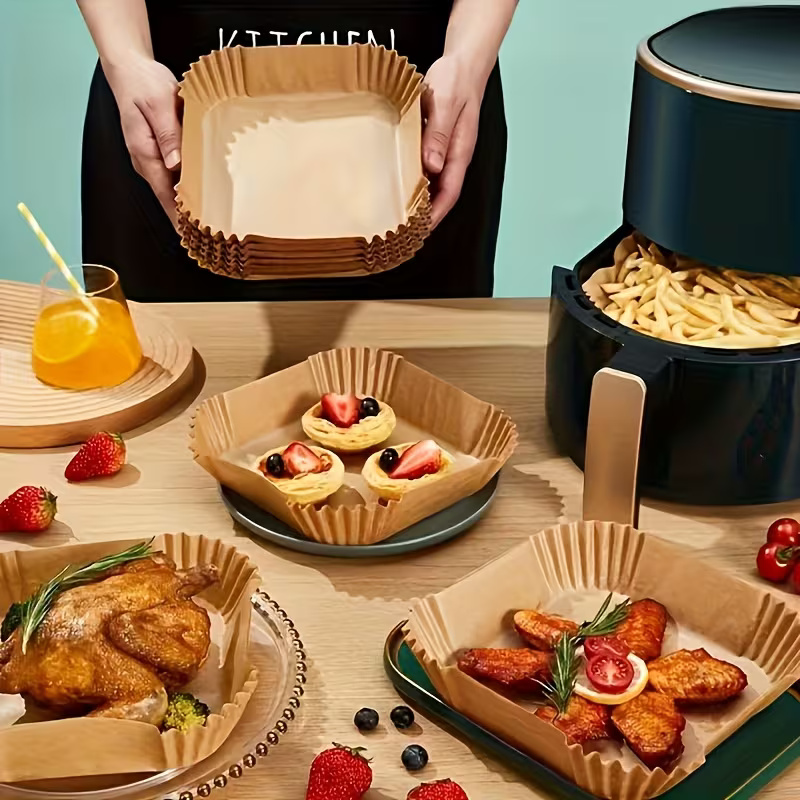 Air Fryer Paper Liners Non Stick Sheets For Baking Roasting Use