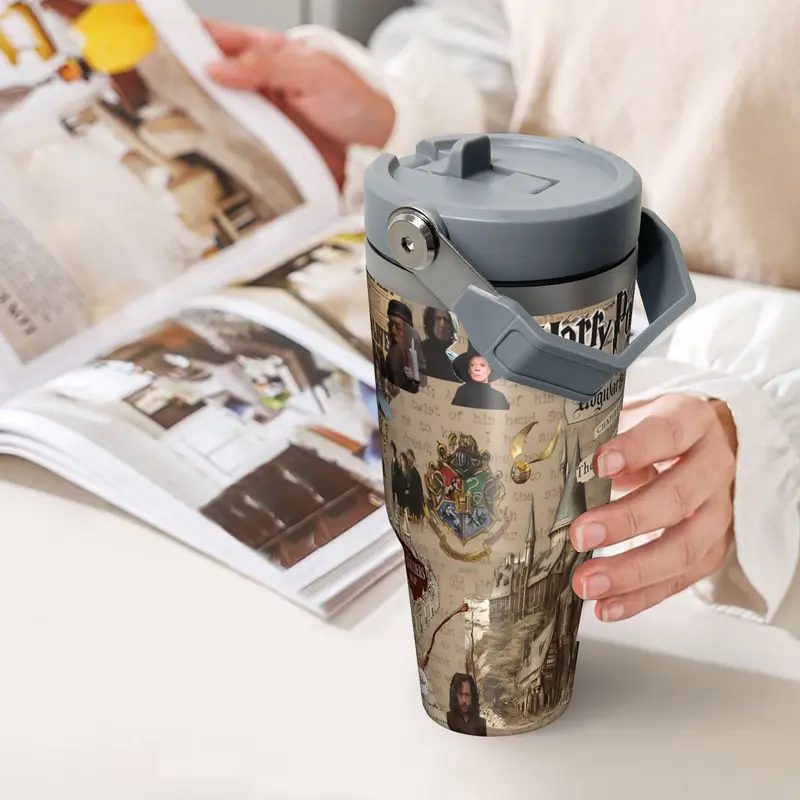 30 Oz Vintage Harry Potter Themed Stainless Steel Tumbler