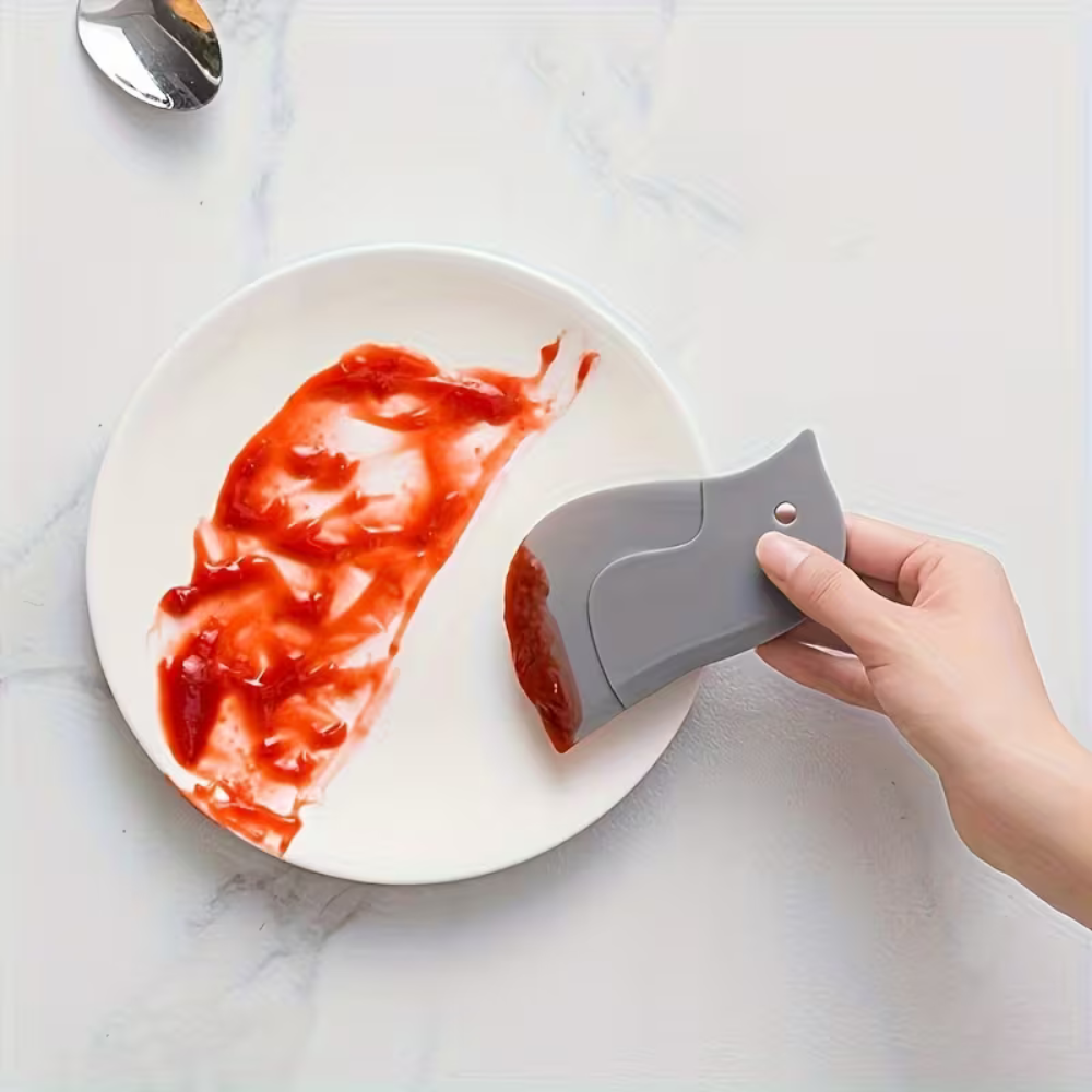 Penguin Shaped Soft Polymer Kitchen Scraper