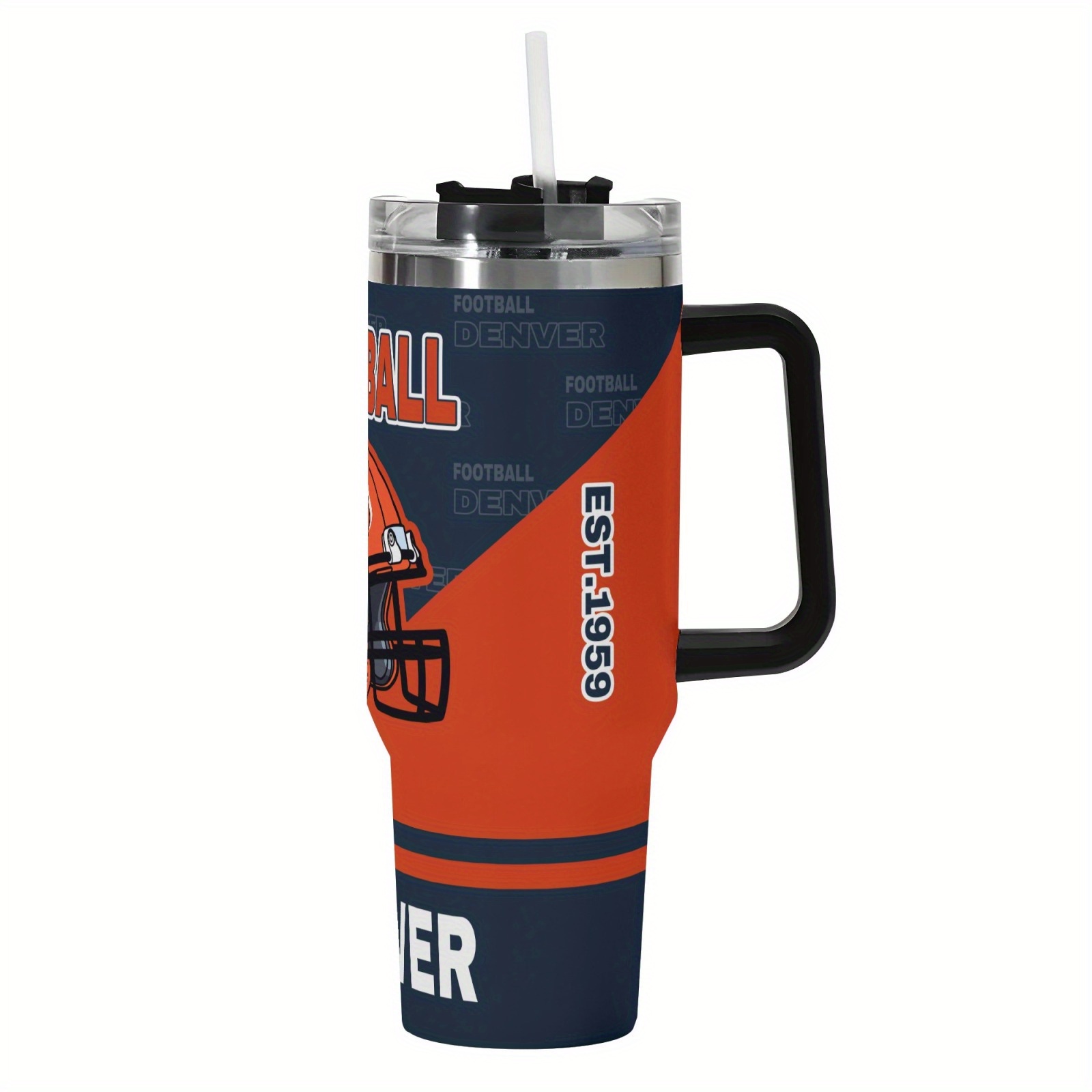 40oz Denver Insulated Stainless Steel Tumbler with Lid & Straw