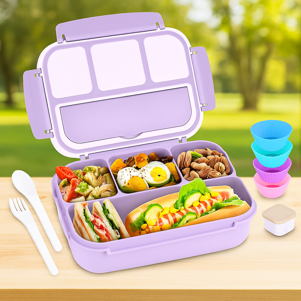 Bento Box Adult Lunch Box With 4 Compartments For Kids AdultsBento Box Lunch Box With 4 Compartments - Image 6