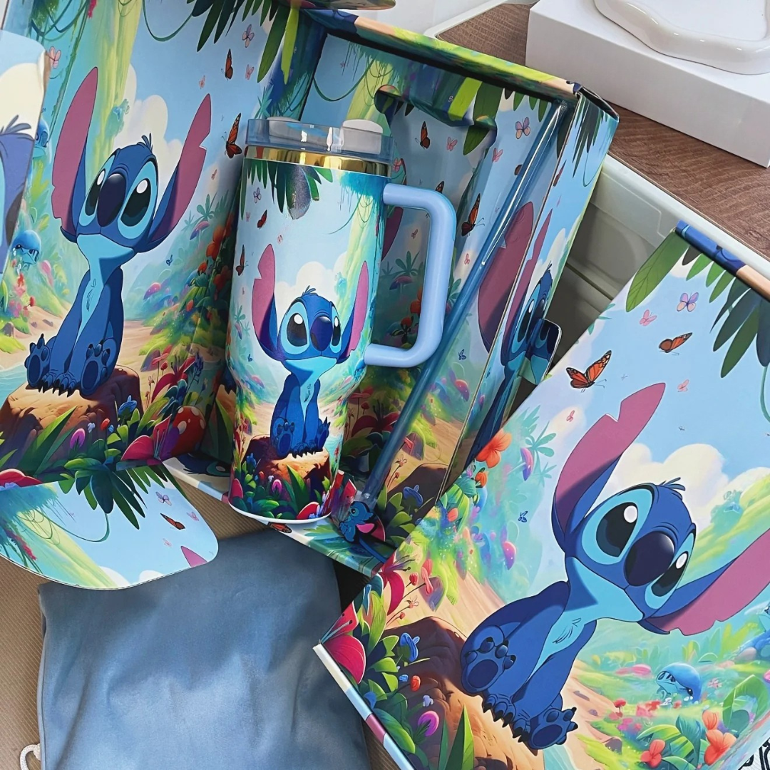 40oz Stainless Steel Tumbler with Insulated Travel Cup with LidStitch Character 40oz Insulated Travel Tumbler With Handle - Image 8