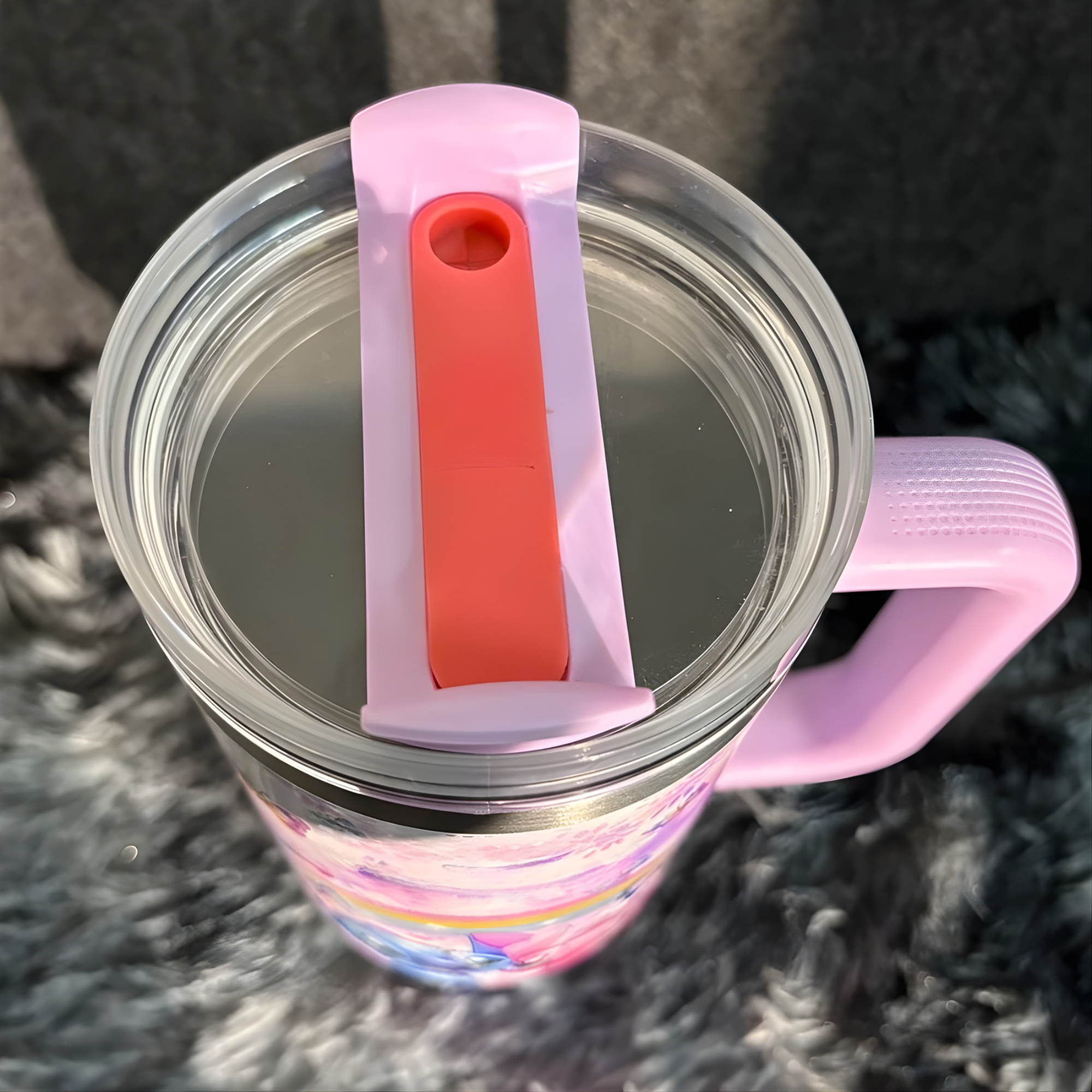 Cartoon Butterfly Design Tumbler With Handle For Daily Use