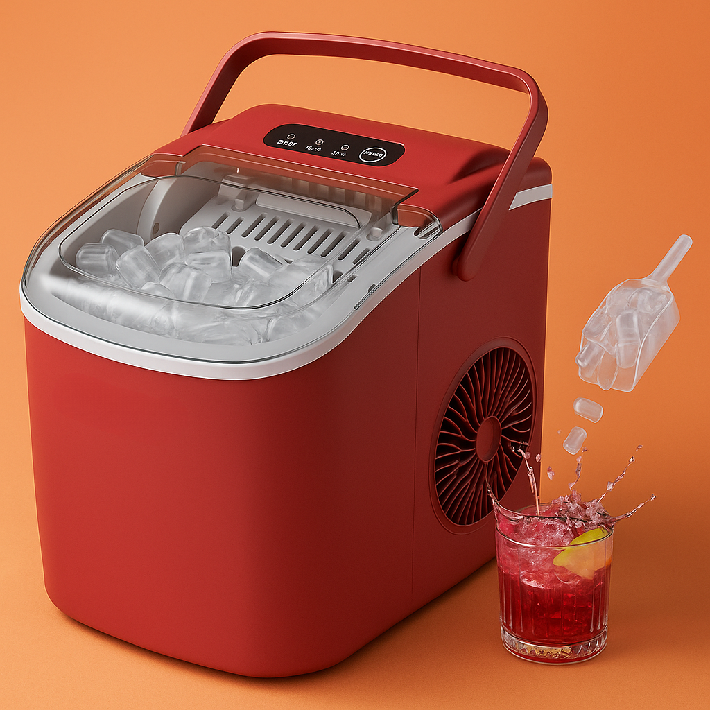 Countertop Ice Maker Machine With Handle Basket And ScoopCountertop Ice Maker Machine With Handle And Scoop - Image 3