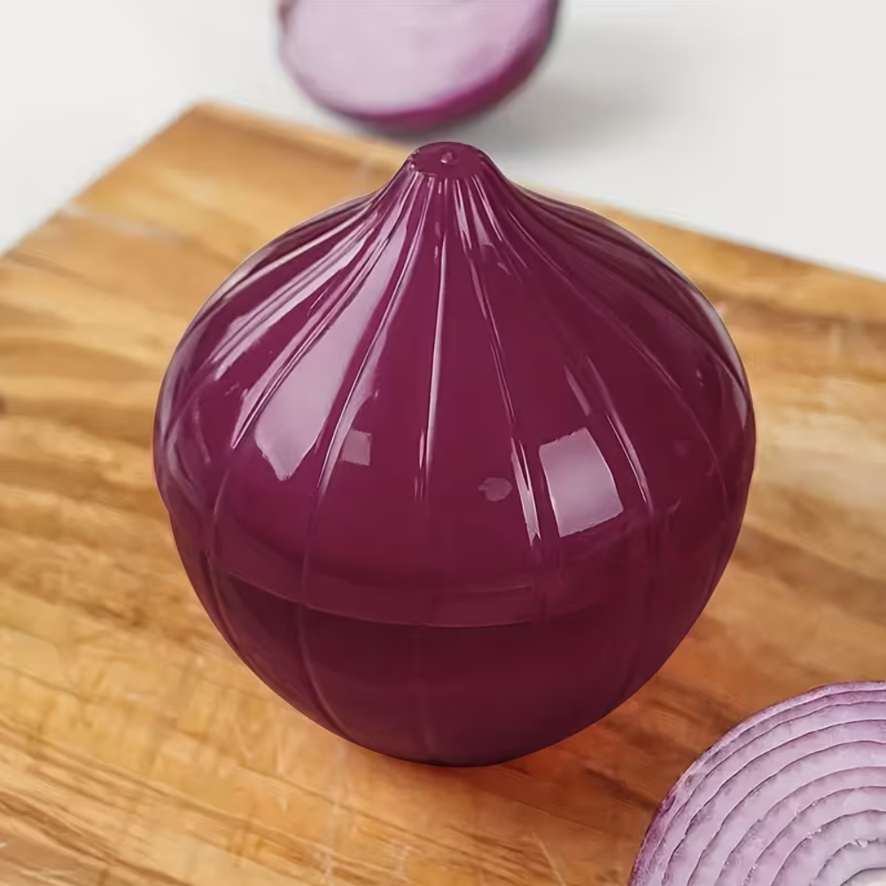 2 Pack Of Vegetable Shaped Onion Storage ContainerPurple Vegetable Shaped Onion Storage Case Set - Image 5