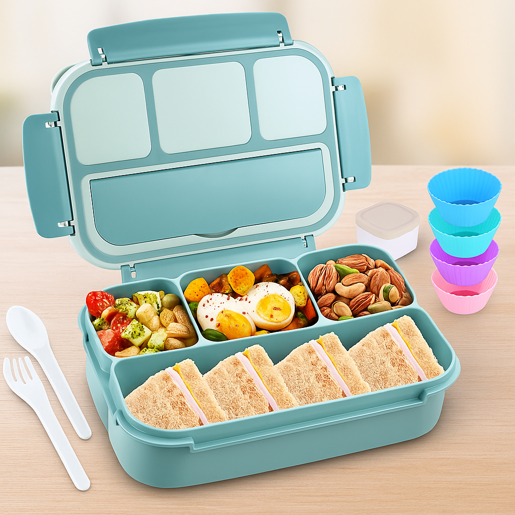 Bento Box Adult Lunch Box With 4 Compartments For Kids AdultsBento Box Lunch Box With 4 Compartments - Image 8