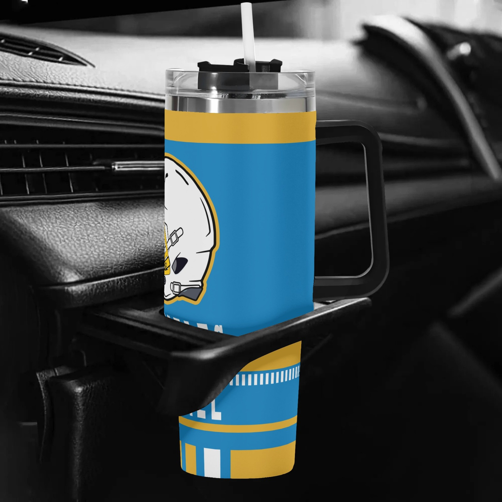 40oz Los Angeles Chargers Football Team Themed Stainless Steel Tumbler40oz Los Angeles Chargers Football Team Themed Stainless Steel Tumbler - Image 4