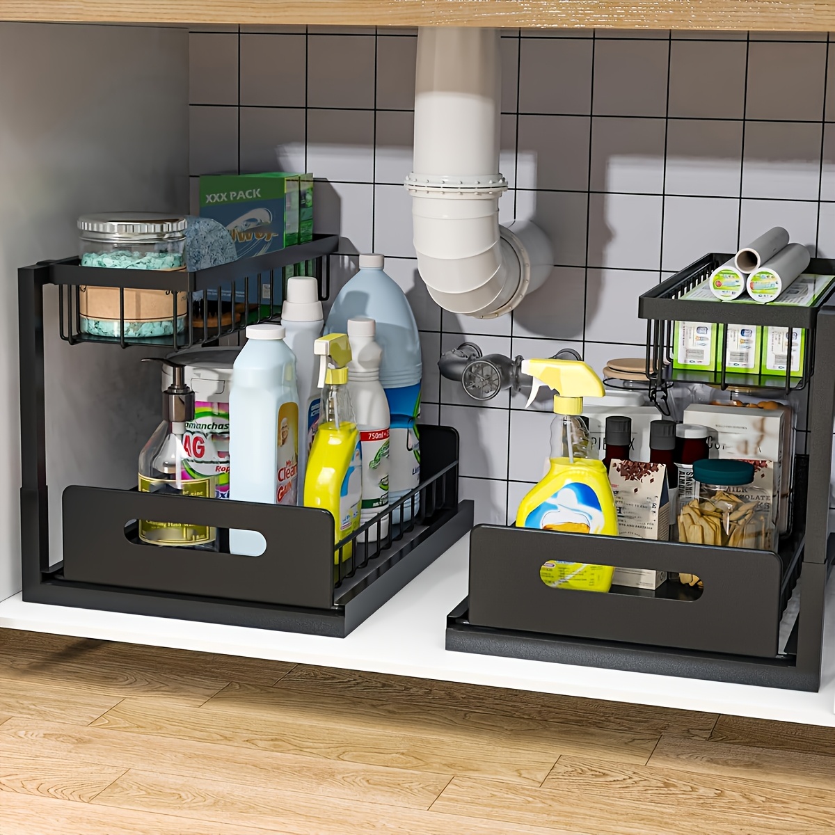 Two-Level OrganizersTwo Tier Cabinet Organizer For Bathroom And Kitchen - Image 3