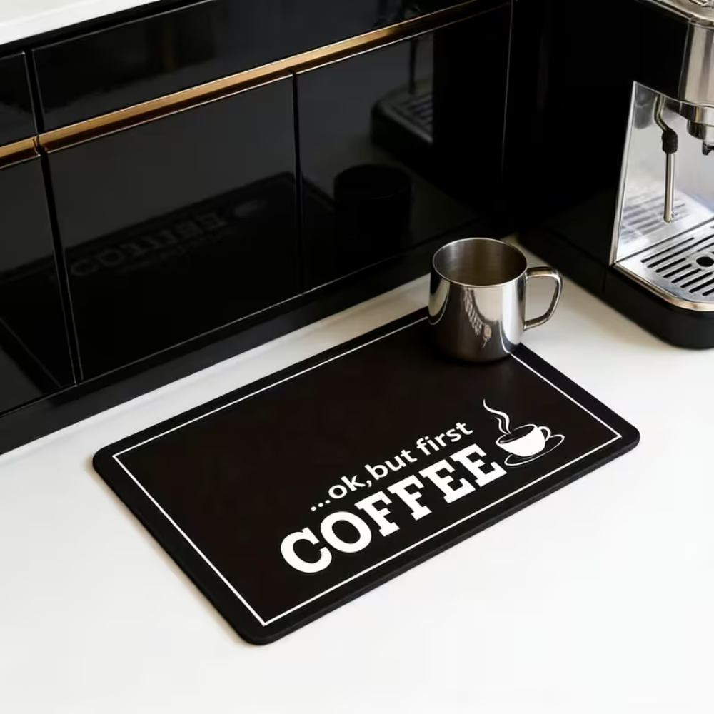 Pack Of 2 Coffee Machine Absorbent Countertop Drain MatAbsorbent Diatomite Kitchen Coffee Machine Mat - Image 4