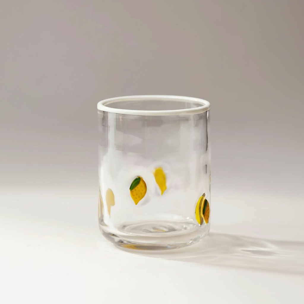 Transparent Juice Glass With Modern Design