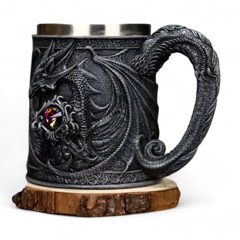 Stainless Steel Dragon Mug With 3D Winged Design For DrinksStainless Steel Dragon Mug With 3D Winged Design For Drinks - Image 4