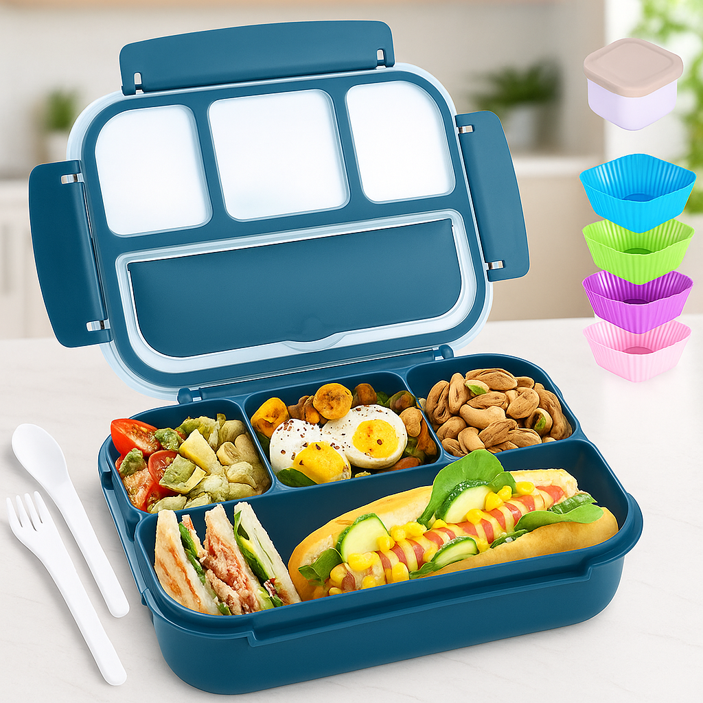 Bento Box Adult Lunch Box With 4 Compartments For Kids Adults