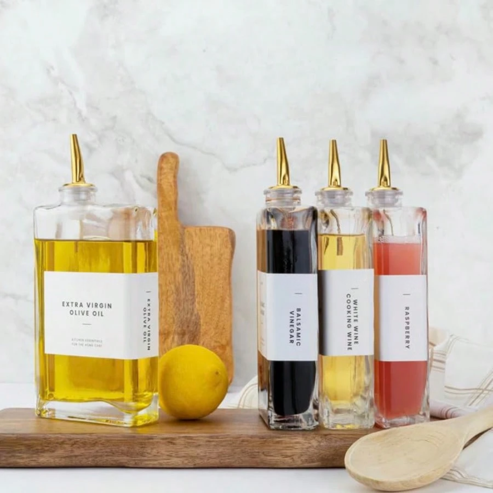Olive Oil Dispenser Bottle For Kitchen, Automatic Pourer, Glass Dispenser For Kitchen, Olive Oil Cruet