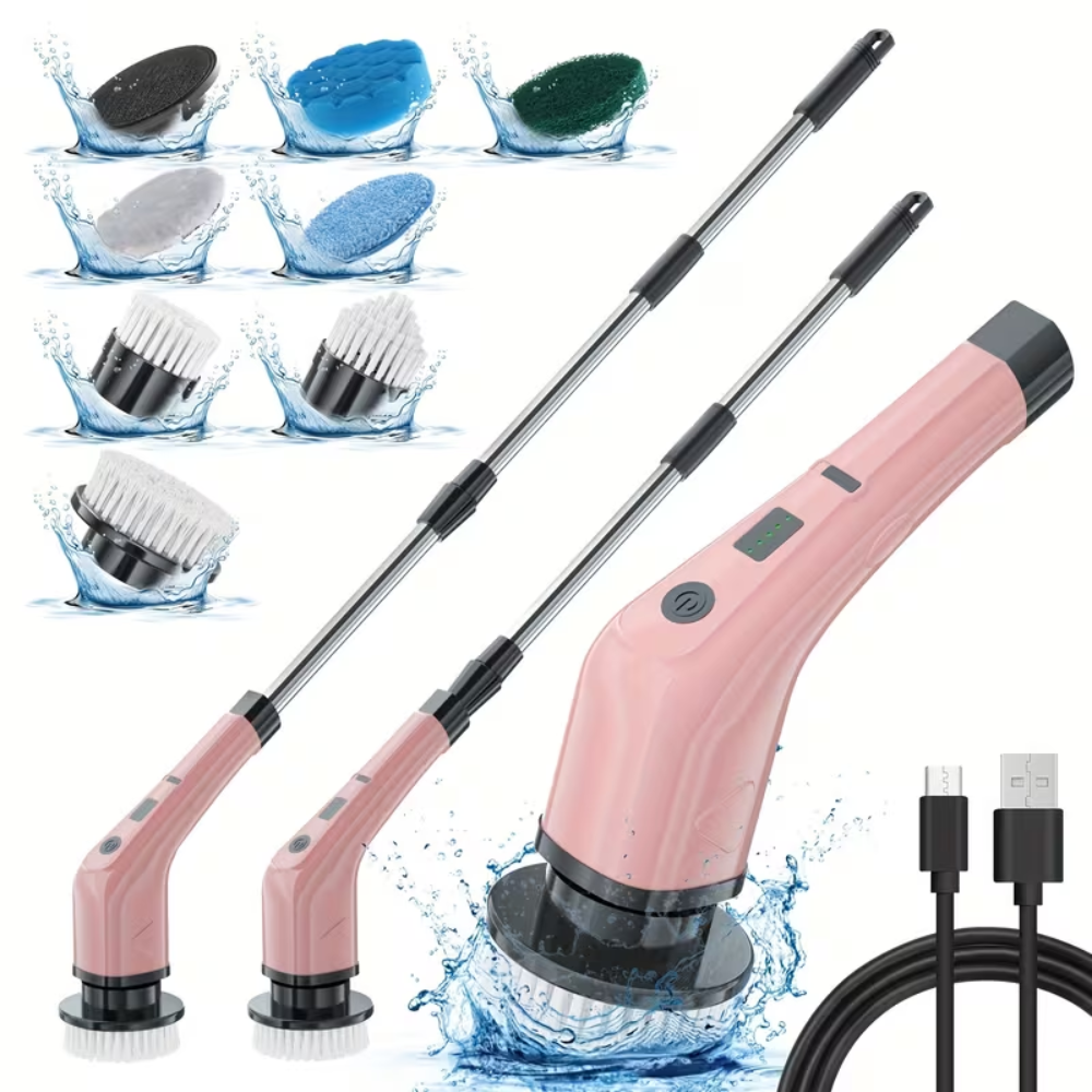 Multifunction Electric Spin Scrubber Cleaning Brush7 In 1 Cordless Electric Spin Scrubber - Image 3
