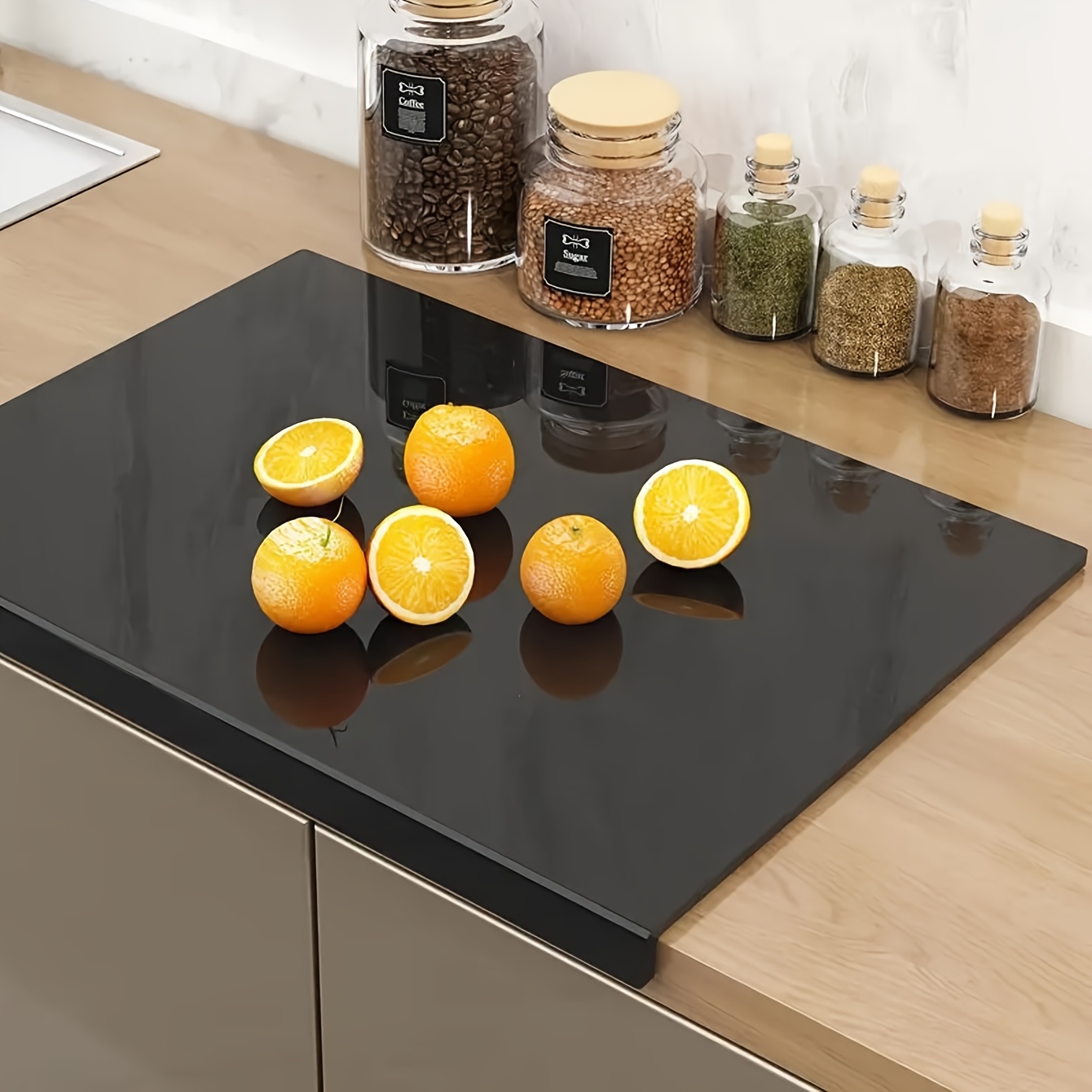 Large Kitchen Cutting Board With Protective Lip For Stable Chopping
