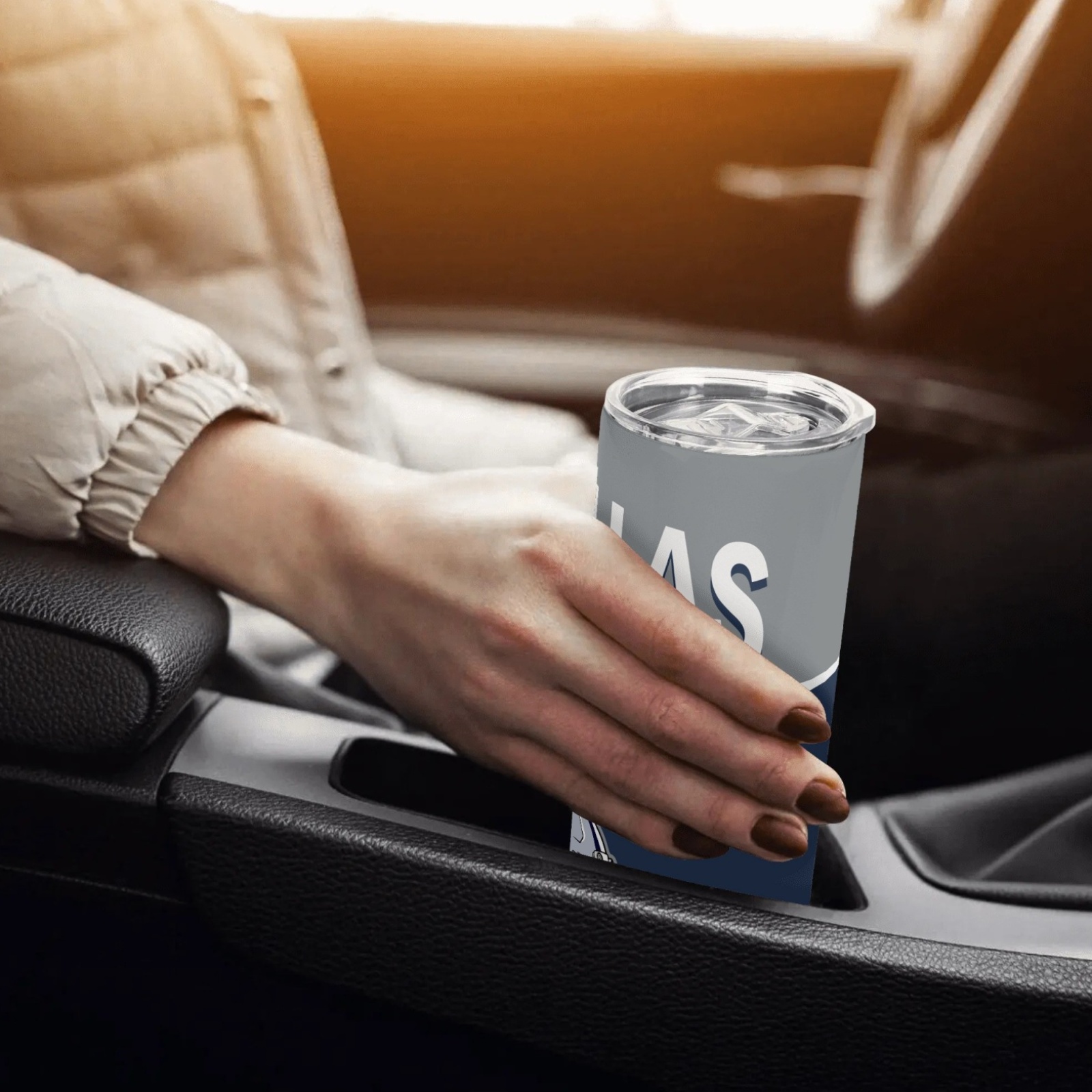 20oz Dallas Football Team Themed Stainless Steel Travel Tumbler20oz Dallas Cowboys Football Team Themed Stainless Steel Travel Tumbler - Image 7