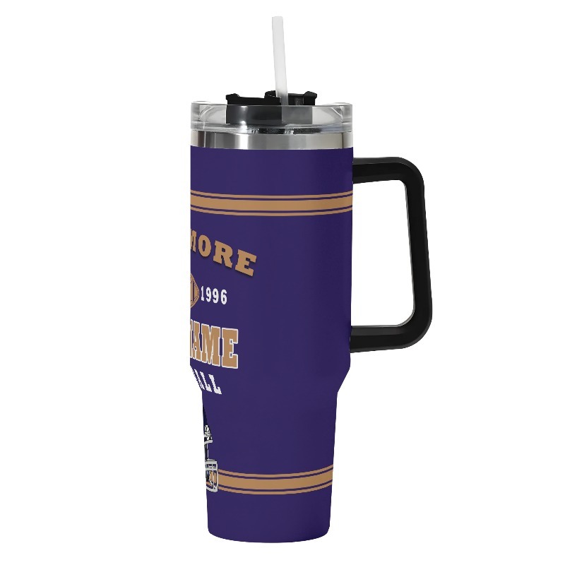 40oz Baltimore Ravens Football Team Theme Personalized Stainless Steel Travel Tumbler40oz Baltimore Ravens Football Team Theme Personalized Stainless Steel Travel Tumbler - Image 2