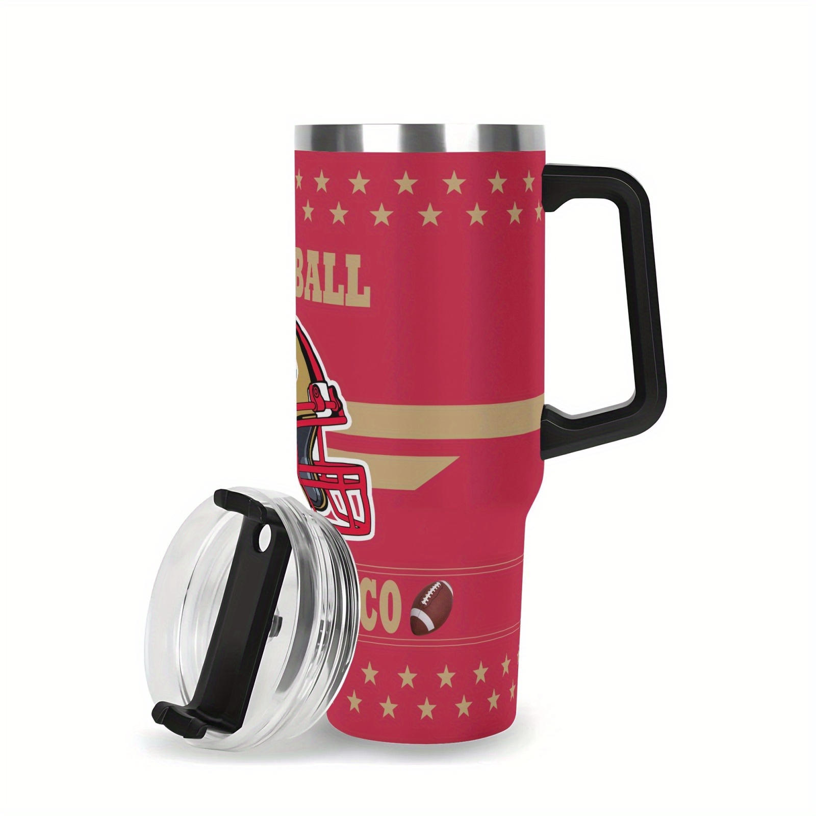 40oz San Francisco 49ers Football Team Graphic Themed Stainless Steel Travel Mug
