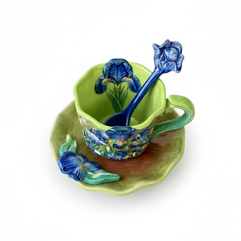 Ceramic Mug Set With Plate And SpoonCeramic Mug Set With Plate And Spoon - Image 2