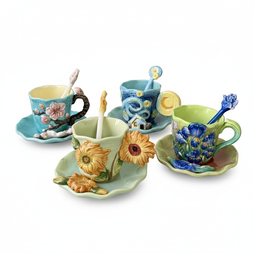 Ceramic Mug Set With Plate And SpoonCeramic Mug Set With Plate And Spoon - Image 10