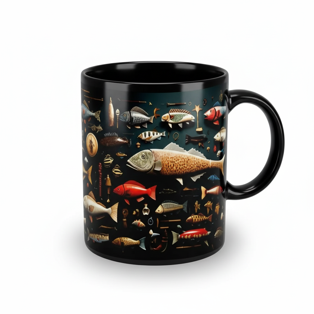 Born To Fish Printed Ceramic Coffee MugBorn To Fish Printed Ceramic Coffee Mug - Image 3