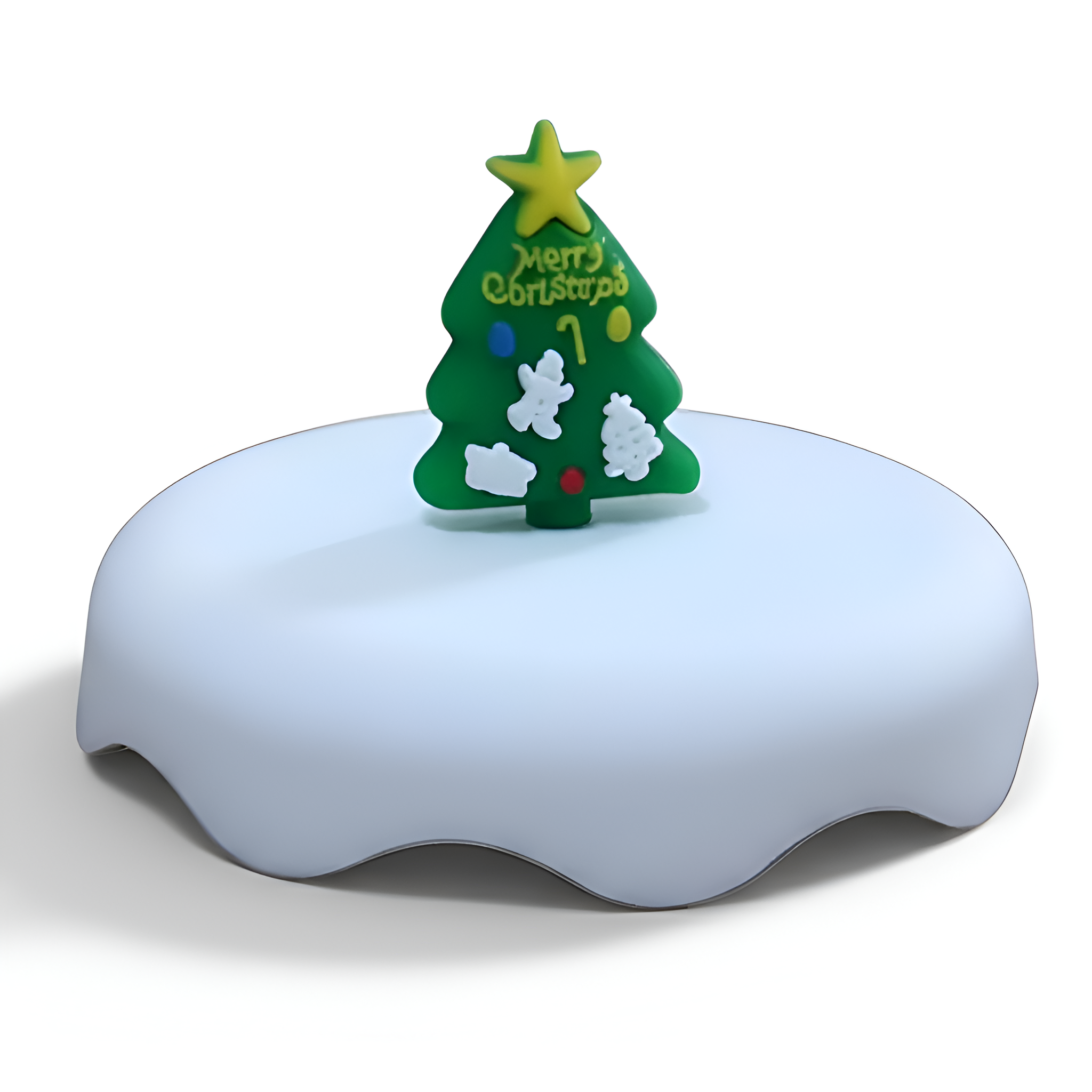 Christmas Themed Glass Cup With Snowman And Tree LidChristmas Themed Glass Cup With Snowman And Tree Lid - Image 6