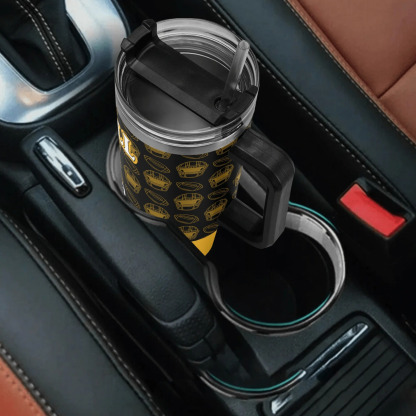40oz Pittsburgh Football Team Themed Stainless Steel Travel Tumbler