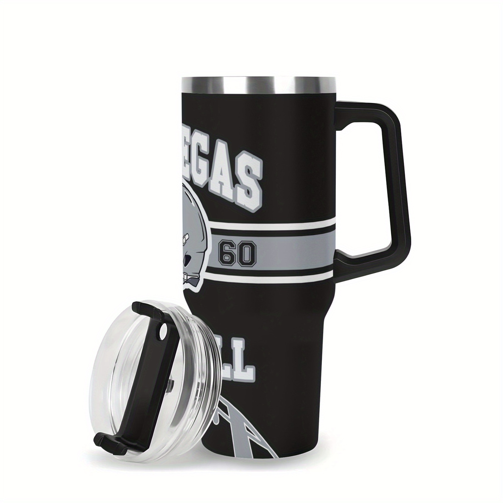 40oz Las Vegas Raiders Football Team Themed Stainless Steel Travel Tumbler