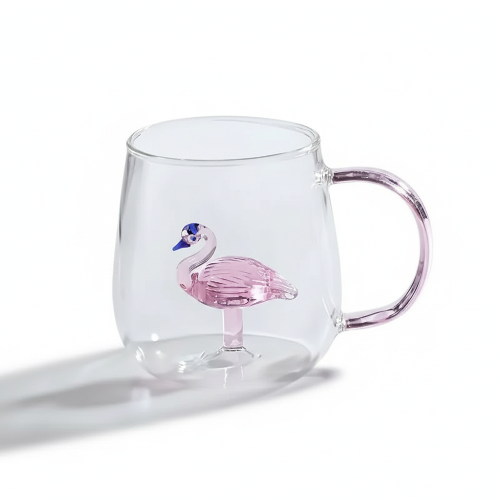 3D Animal Design Glass Mug3D Animal Design Insulated Glass Mug - Image 5