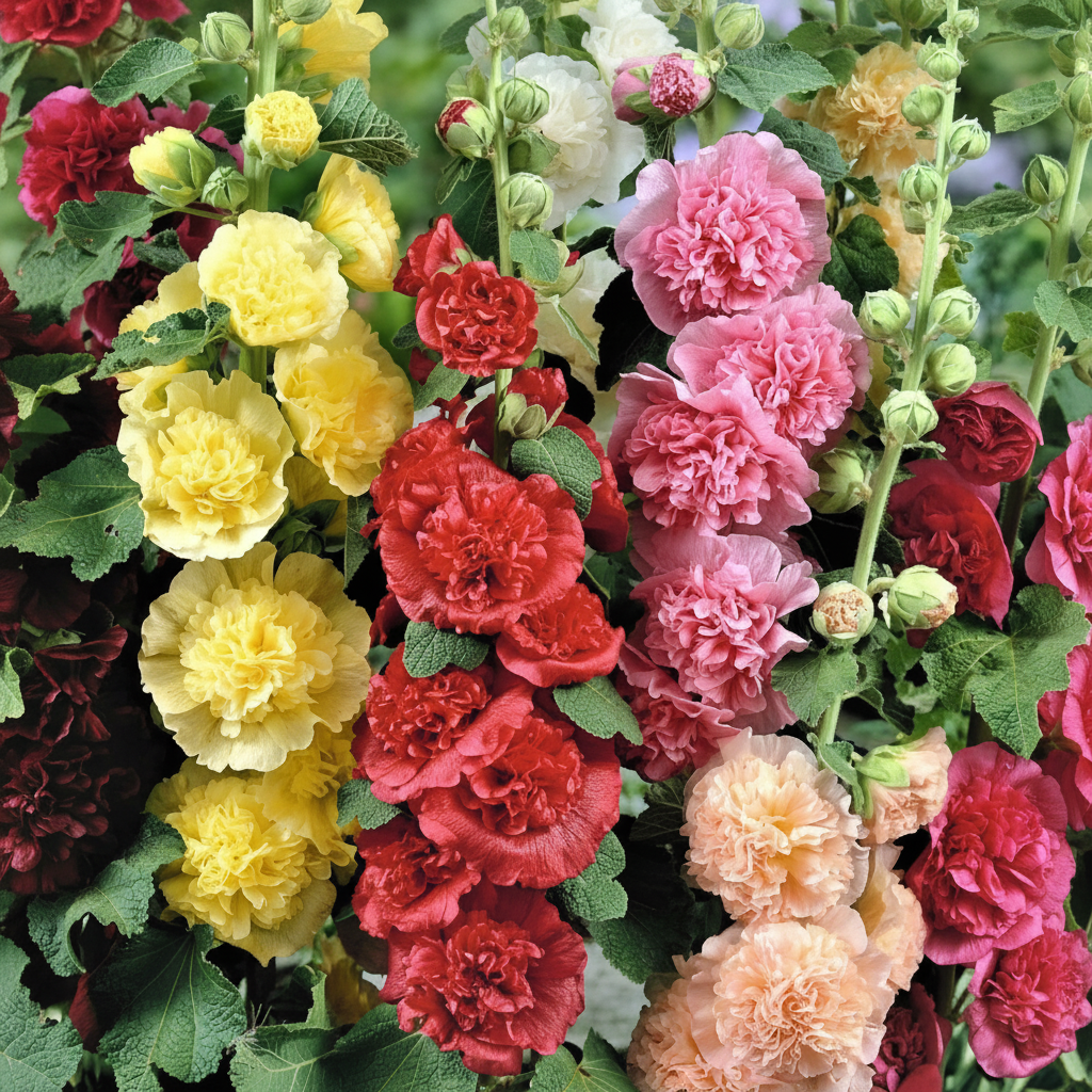 Hollyhock Flower Garden Seeds For Tall Ornamental Plants