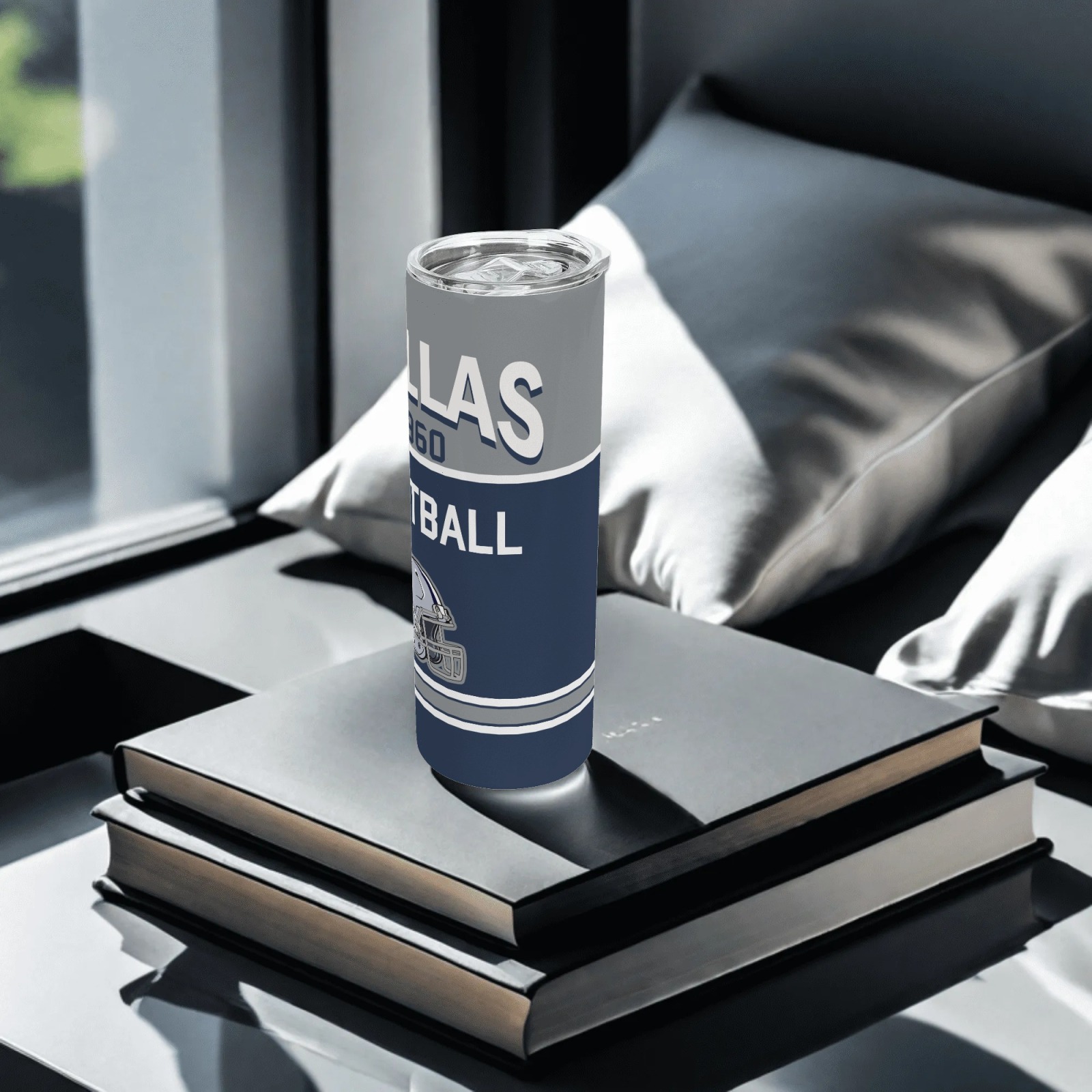 20oz Dallas Football Team Themed Stainless Steel Travel Tumbler20oz Dallas Cowboys Football Team Themed Stainless Steel Travel Tumbler - Image 6