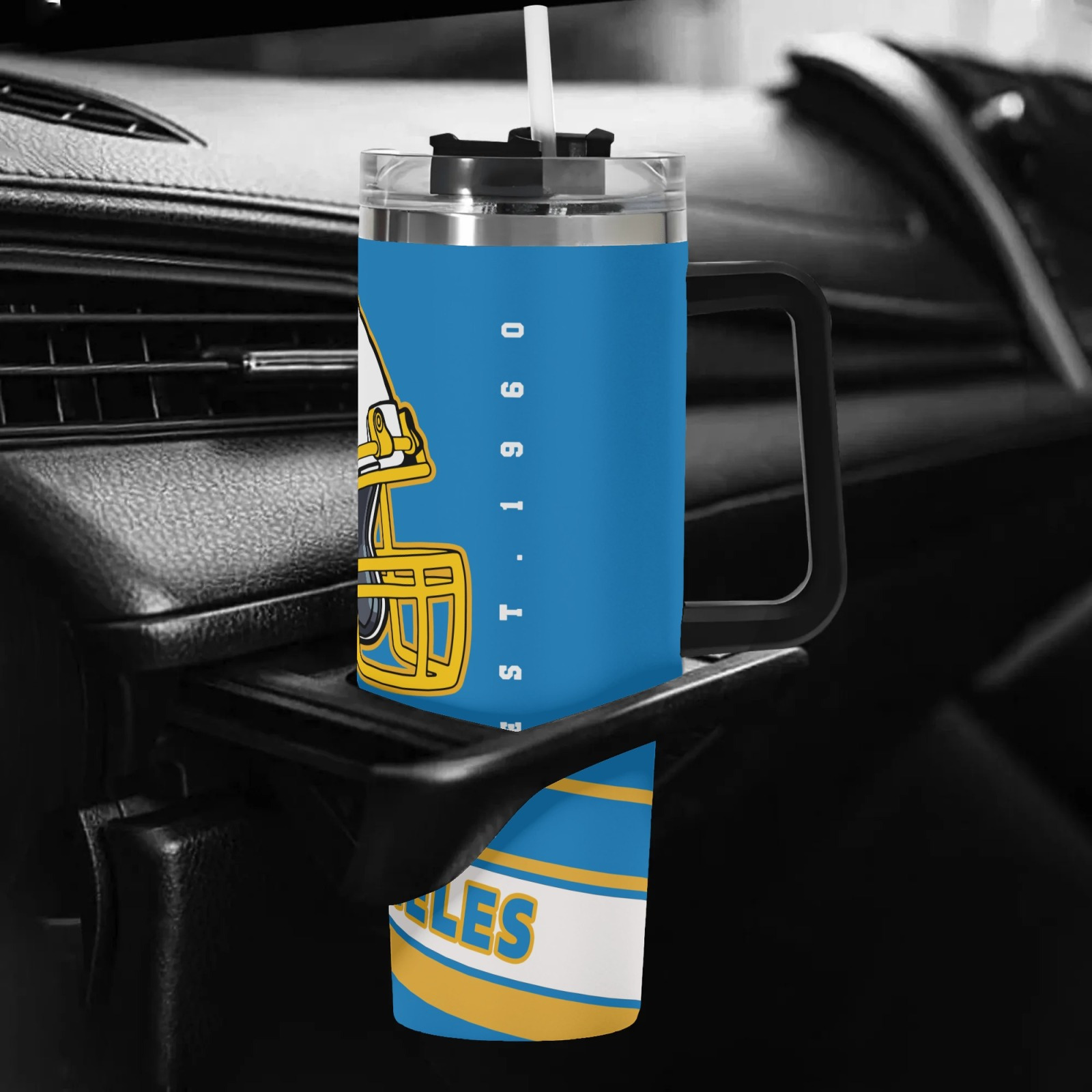 40oz Los Angeles Chargers Football Team Themed Stainless Steel Travel Tumbler40oz Los Angeles Chargers Football Team Themed Stainless Steel Travel Tumbler - Image 6