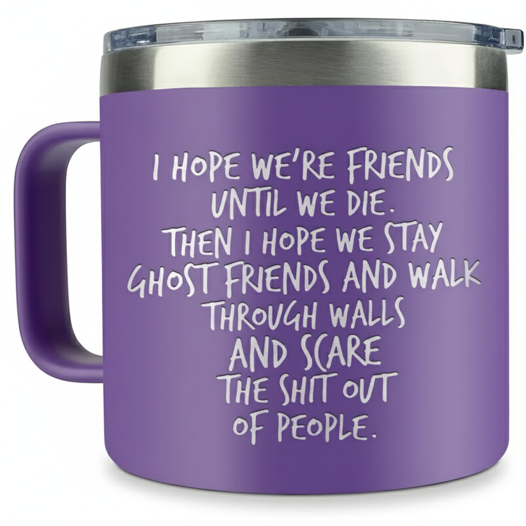 Funny 14oz Stainless Steel Coffee MugFunny Friendship Quote Stainless Steel Coffee Mug - Image 5