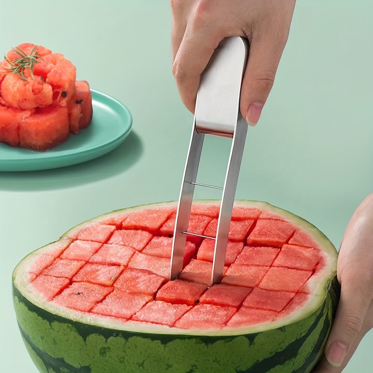 tainless Steel Watermelon SlicerStainless Steel Watermelon Slicer For Easy Fruit Cutting - Image 4